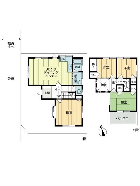 Floor plan. 26,800,000 yen, 4LDK, Land area 100.04 sq m , Building area 83.63 sq m two-story wooden ・ Is a floor plan of 4LDK