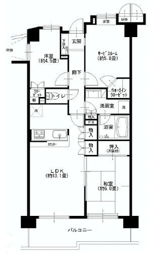 Floor plan. 2LDK+S, Price 30,900,000 yen, Occupied area 67.62 sq m , Balcony area 9.42 sq m Floor