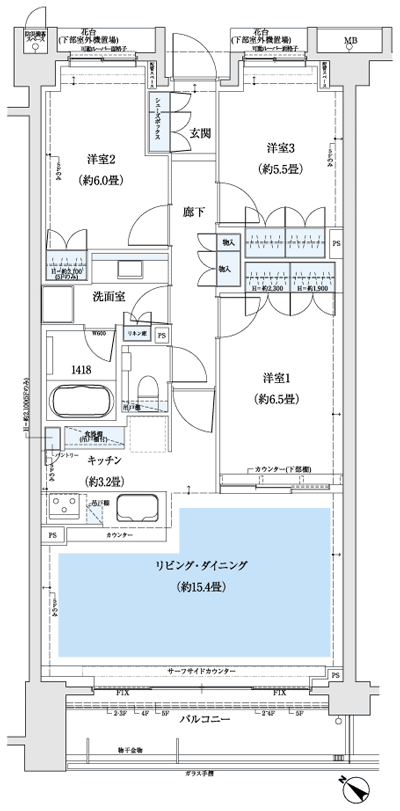 Floor: 3LDK, occupied area: 79.26 sq m, Price: 48,580,000 yen, now on sale