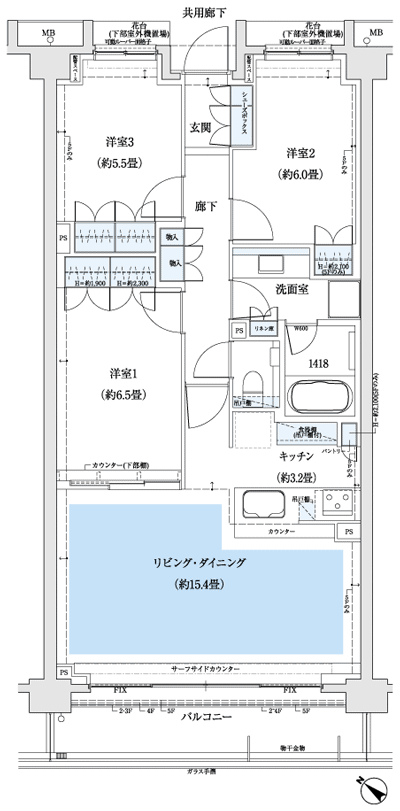 Floor: 3LDK, occupied area: 79.26 sq m, Price: 49,280,000 yen, now on sale
