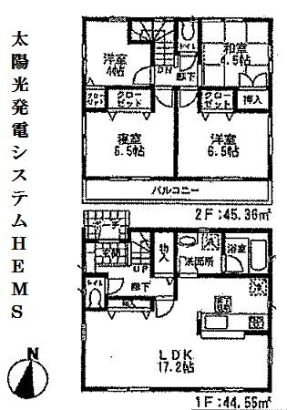 Floor plan. (5 Building), Price 29,800,000 yen, 4LDK, Land area 129.97 sq m , Building area 89.91 sq m