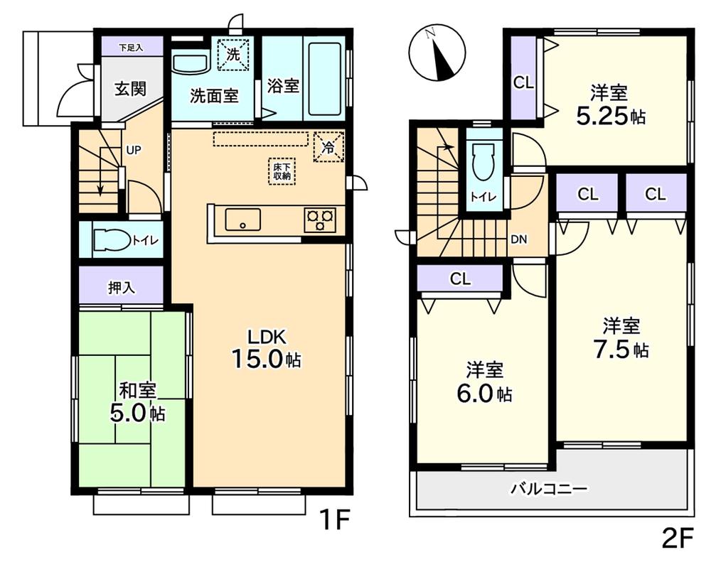 Floor plan. (I Building), Price 35,900,000 yen, 4LDK, Land area 118.36 sq m , Building area 91.49 sq m