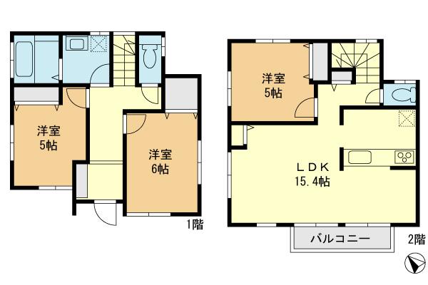 Floor plan. 38,800,000 yen, 3LDK, Land area 100.18 sq m , Building area 80.12 sq m