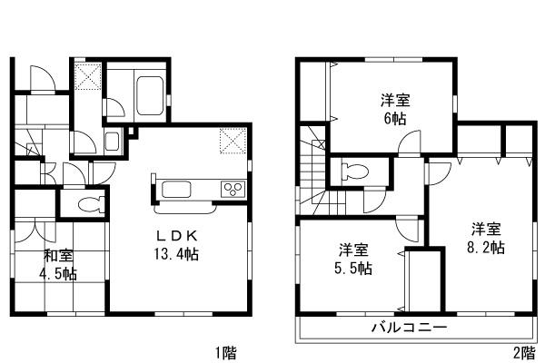 Floor plan. 34,800,000 yen, 4LDK, Land area 114.54 sq m , Building area 87.48 sq m