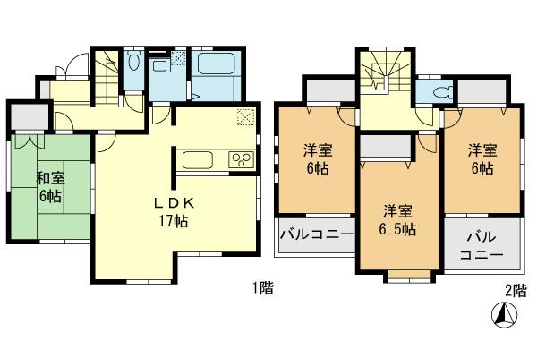 Floor plan. 37,800,000 yen, 4LDK, Land area 182.1 sq m , Building area 95.63 sq m