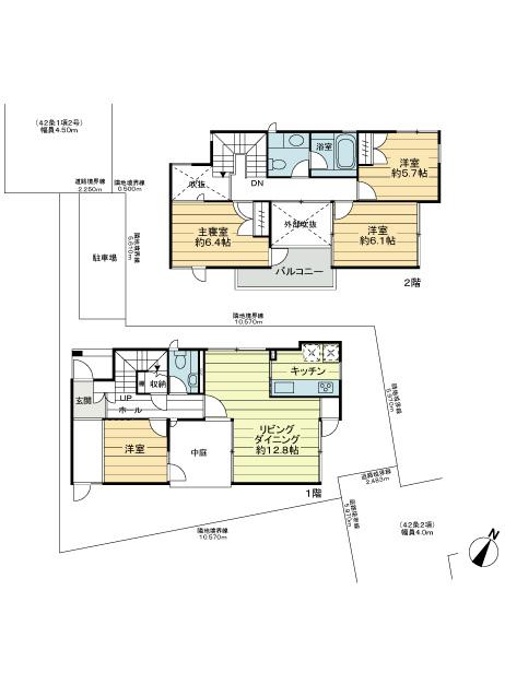 Floor plan. 49,800,000 yen, 4LDK, Land area 125.15 sq m , Building area 100.02 sq m