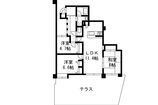 Floor plan. 3LDK, Price 19,800,000 yen, Occupied area 71.17 sq m