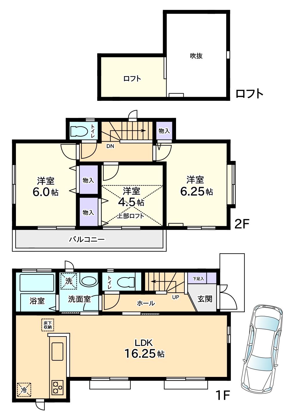 Floor plan. (D Building), Price 39,800,000 yen, 3LDK+S, Land area 100.01 sq m , Building area 79.9 sq m