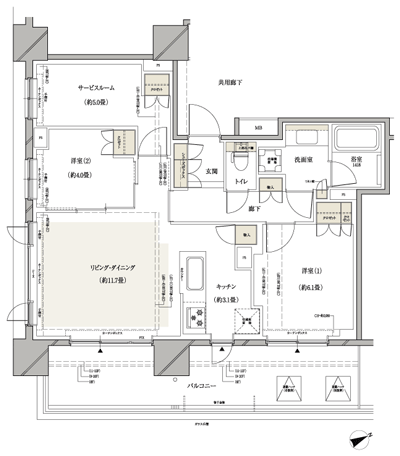 Floor: 2LDK + S, the area occupied: 67.3 sq m, Price: TBD