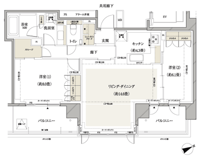 Floor: 2LDK, occupied area: 77.94 sq m, Price: 65,915,454 yen, now on sale