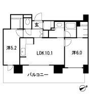 Floor: 1LDK + S (8F) ・ 2LDK(9 ~ 12F), the area occupied: 53.3 sq m, Price: TBD