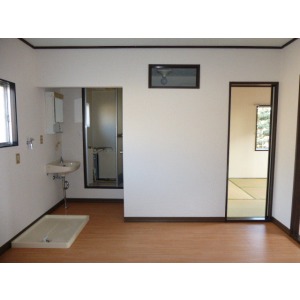 Washroom. The left side is the Place for washing machine and wash basin