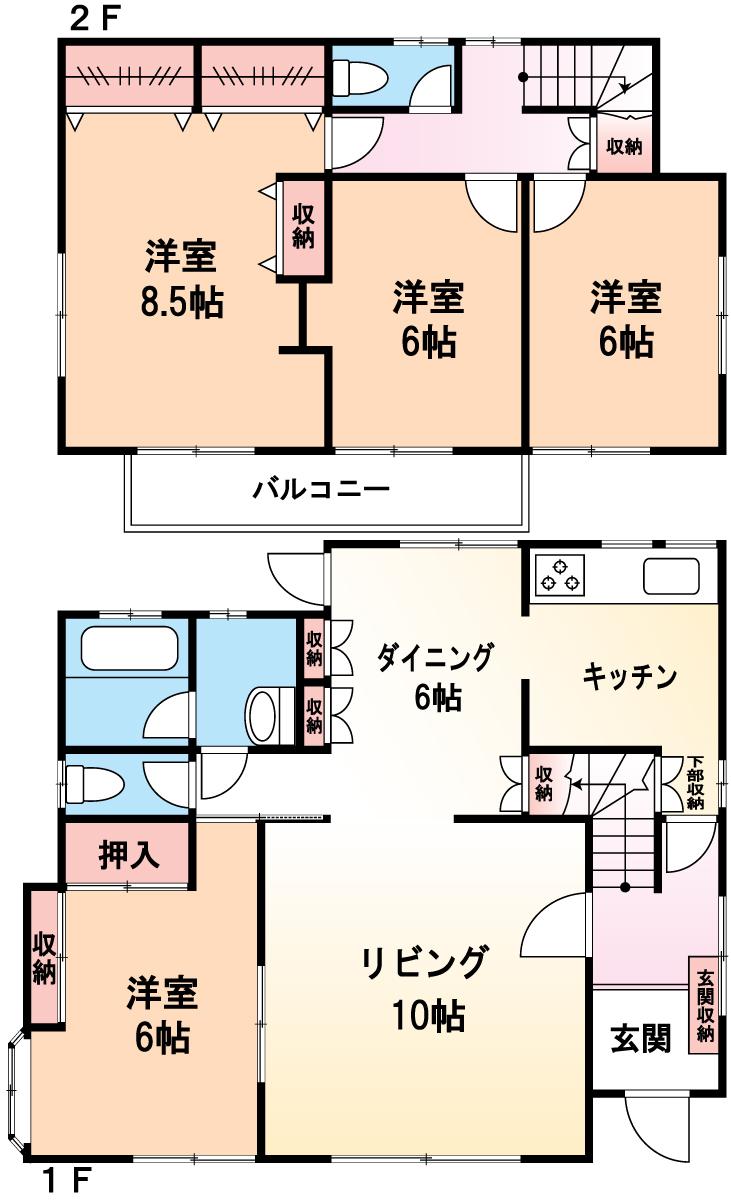 Floor plan. 36,800,000 yen, 4LDK, Land area 179 sq m , Building area 119.23 sq m
