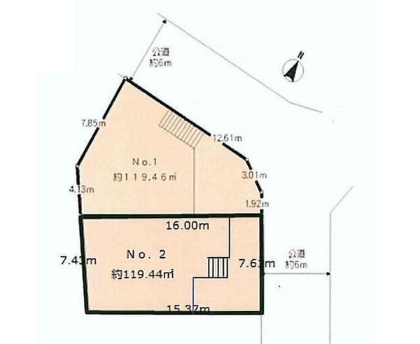 Compartment figure. Land price 22,800,000 yen, Land area 119 sq m