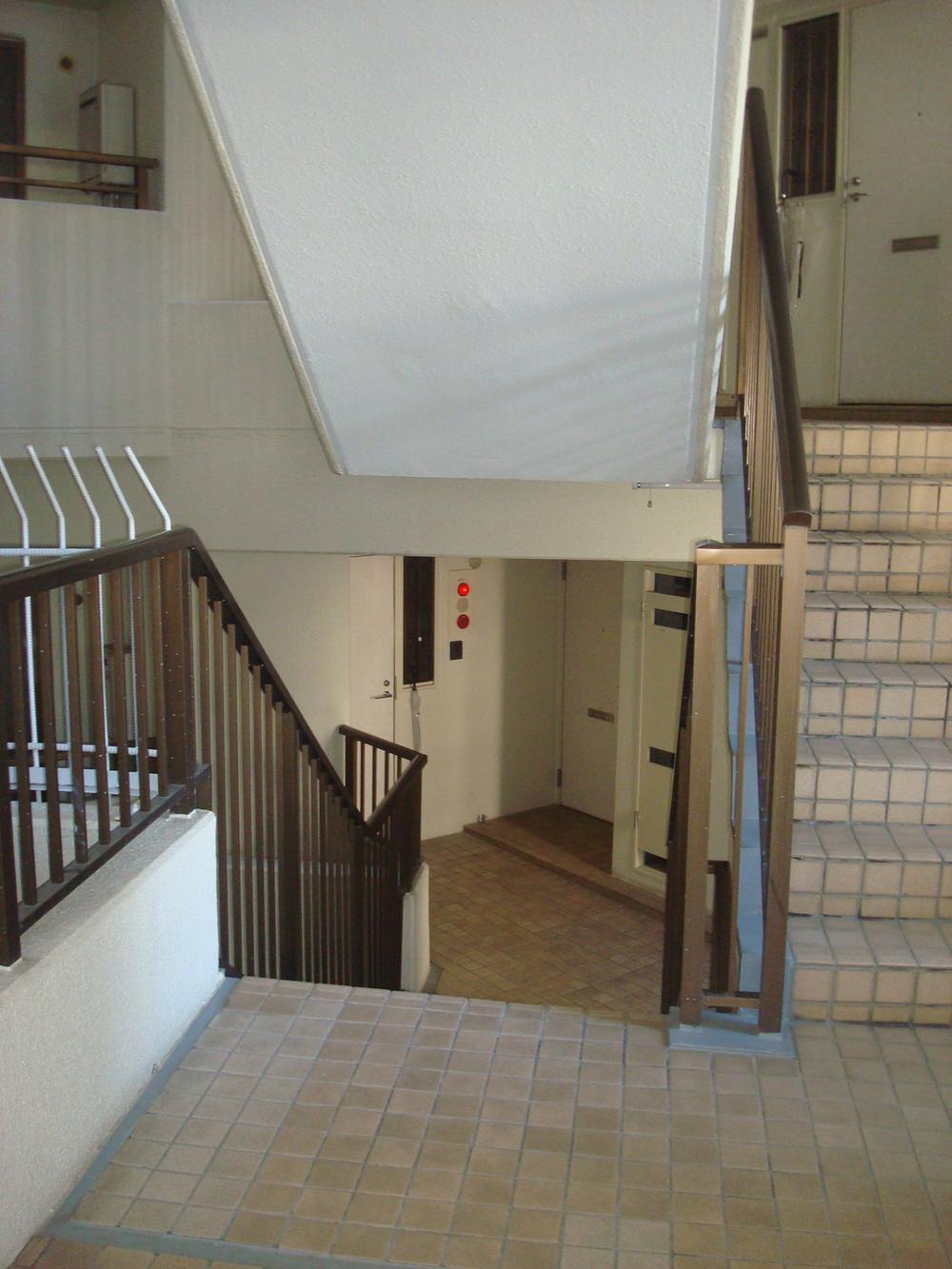 Entrance. Stairs leading to the entrance (November 2013) Shooting