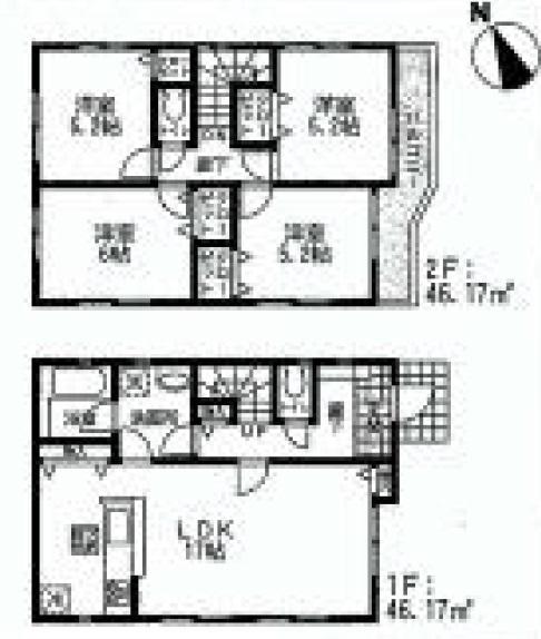 Floor plan. 26,800,000 yen, 4LDK, Land area 150.83 sq m , Building area 92.34 sq m