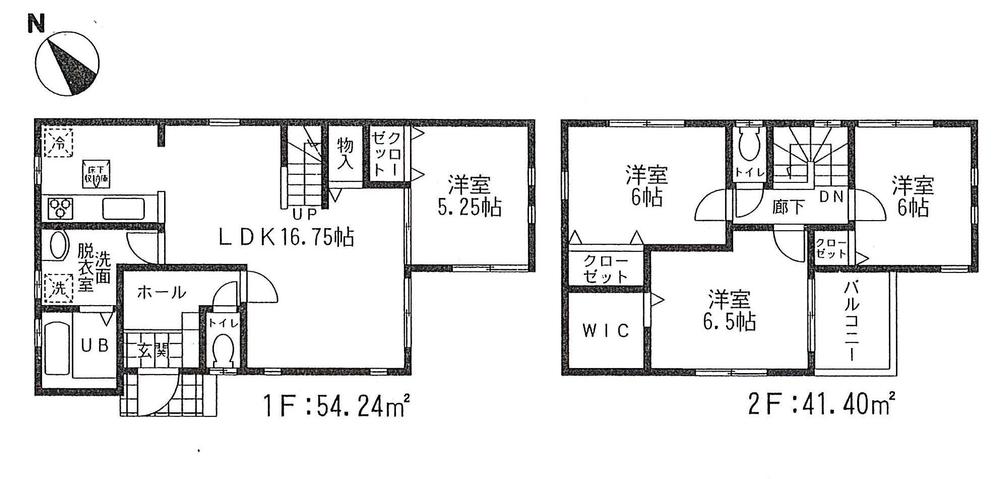 Floor plan. ((6) Building), Price 41,800,000 yen, 4LDK, Land area 120.7 sq m , Building area 95.64 sq m