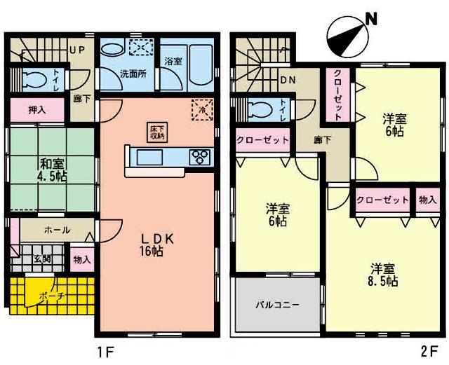 Floor plan. ((4) Building), Price 43,800,000 yen, 4LDK, Land area 130.87 sq m , Building area 99.63 sq m