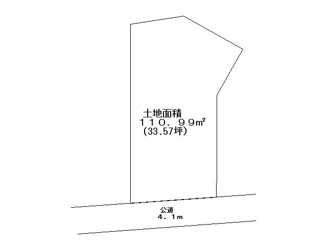 Compartment figure. Land price 9.8 million yen, Land area 110.99 sq m