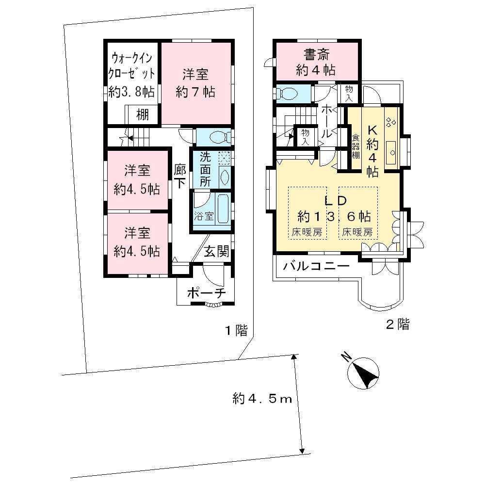 Floor plan. 38,800,000 yen, 3LDK, Land area 120.77 sq m , Building area 99.71 sq m