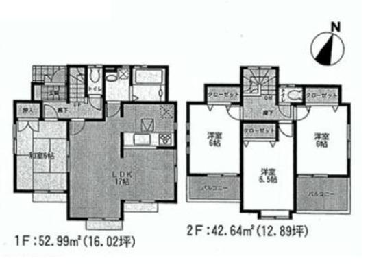 Floor plan. 37,800,000 yen, 4LDK, Land area 182.1 sq m , Building area 95.63 sq m floor plan