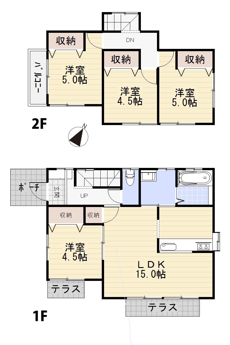Floor plan. 26,800,000 yen, 4LDK, Land area 161.7 sq m , Building area 83.63 sq m