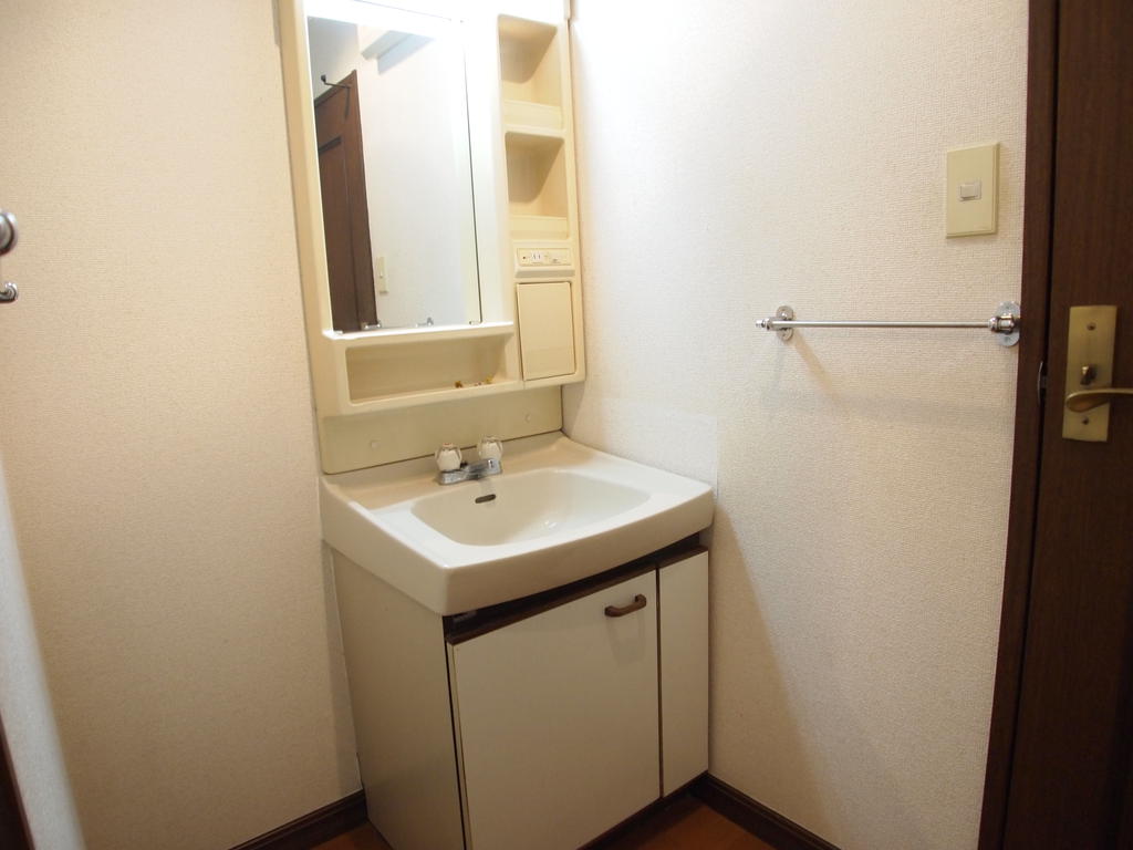 Washroom. Vanity equipped! !  * Washing machine storage will be on the side of the kitchen.