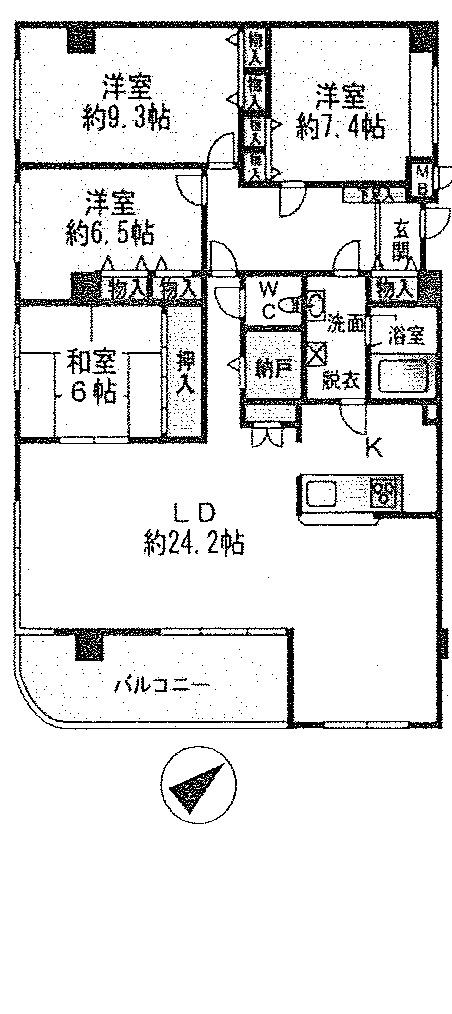 Floor plan. 4LDK, Price 35,800,000 yen, Footprint 129.39 sq m new reform point number, Immediately start new life