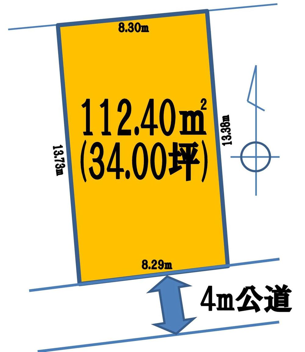 Compartment figure. Land price 28,900,000 yen, Land area 112.4 sq m