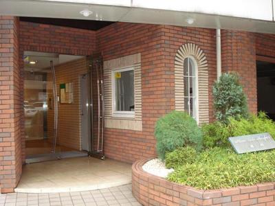 lobby. Stylish entrance in a brick-like. 