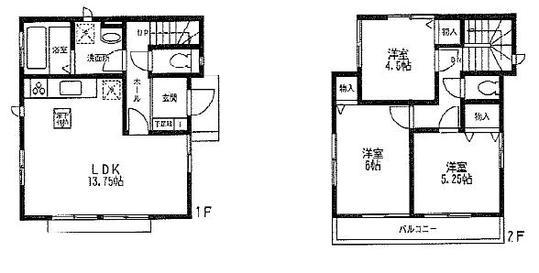 Floor plan. 35,300,000 yen, 3LDK, Land area 94.22 sq m , Building area 75.35 sq m floor plan