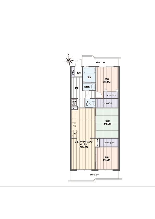 Floor plan. 3LDK, Price 20.8 million yen, Occupied area 78.12 sq m , Balcony area 10.92 sq m this room there is a Japanese-style room.
