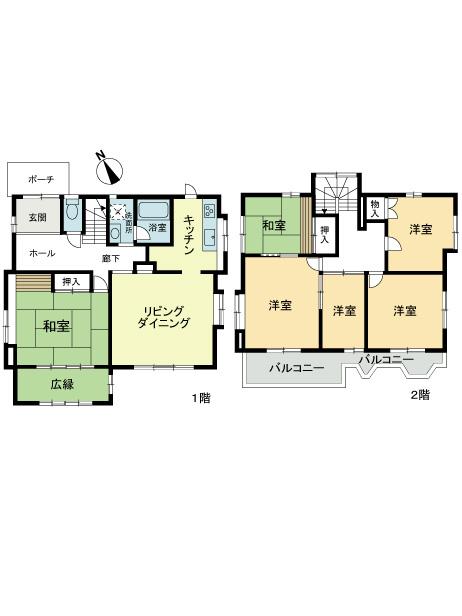 Floor plan. 39,800,000 yen, 6LDK, Land area 279.01 sq m , Building area 169.5 sq m