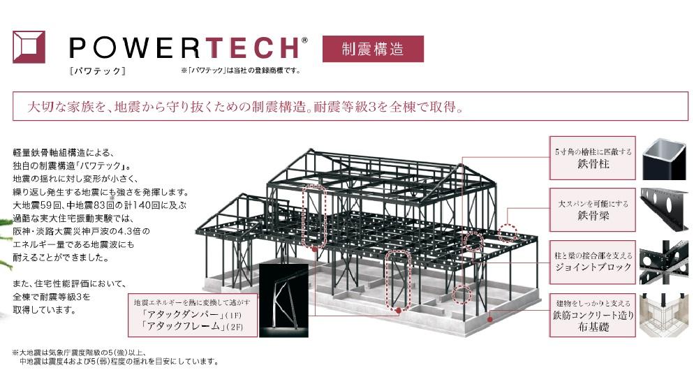 Construction ・ Construction method ・ specification. Seismic control structure to protect the family
