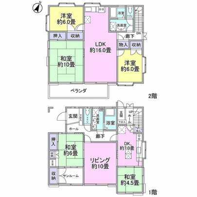 Floor plan. Since the kitchen is there and the first floor second floor, It is also available as a two-family house