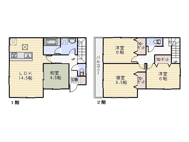 Floor plan. 29,800,000 yen, 4LDK, Land area 106.67 sq m , Building area 93.15 sq m