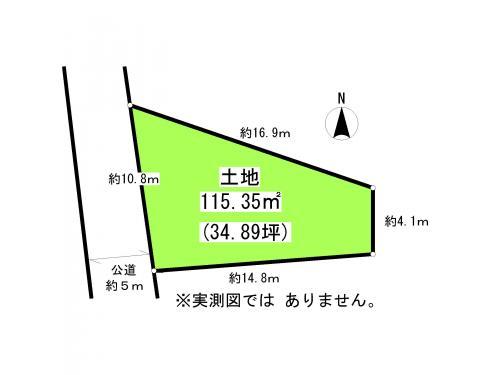 Compartment figure. Land price 34,800,000 yen, Land area 115.35 sq m