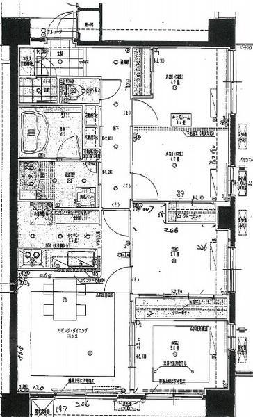 Floor plan. 3LDK, Price 30,800,000 yen, Occupied area 80.07 sq m , Balcony area 19.69 sq m