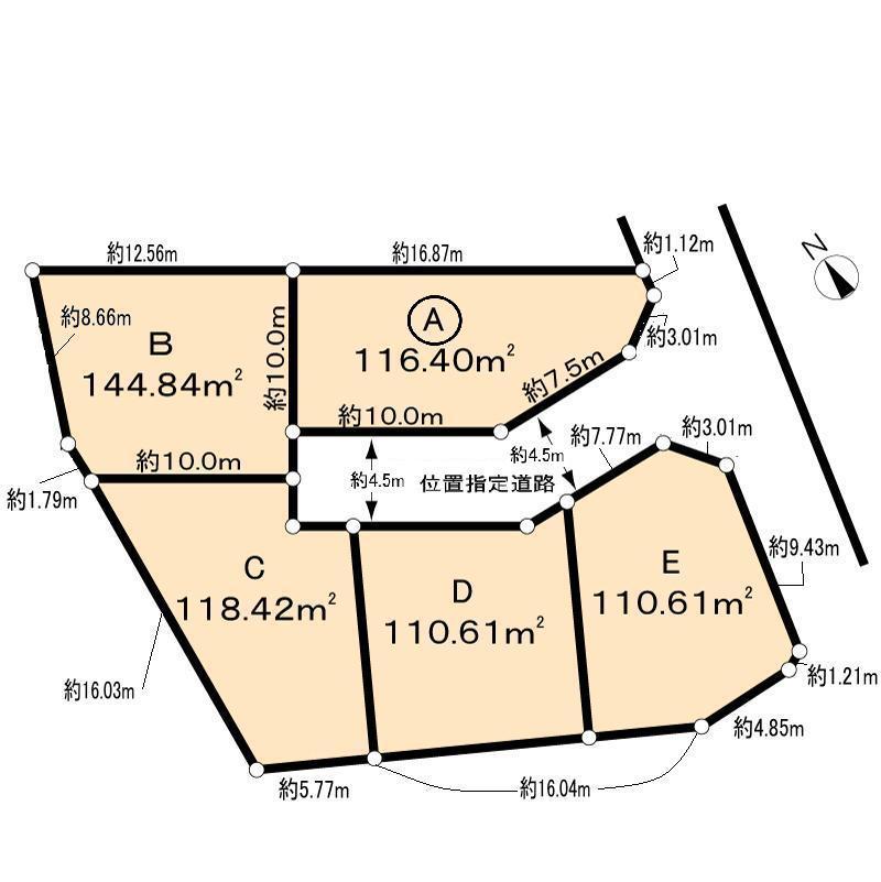 Compartment figure. Land price 31,800,000 yen, Land area 116.4 sq m