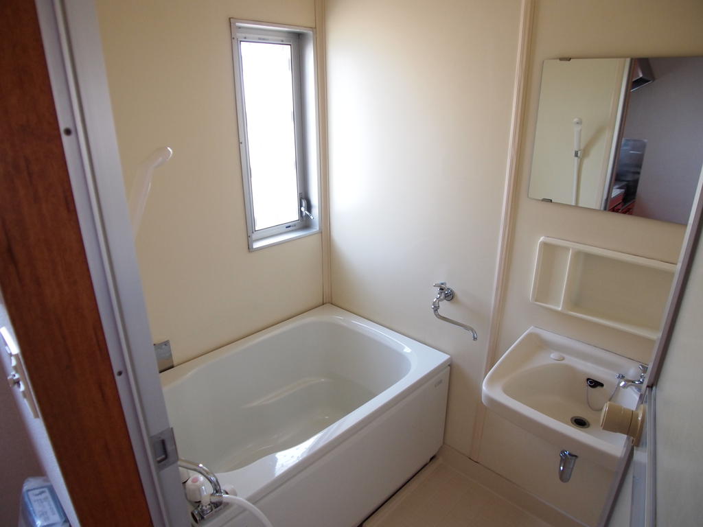 Bath. There is a window, Bathroom bright basin equipped! !