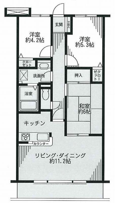 Floor plan. 3LDK, Price 22,800,000 yen, Occupied area 67.05 sq m , Good day on the balcony area 7.6 sq m south-facing
