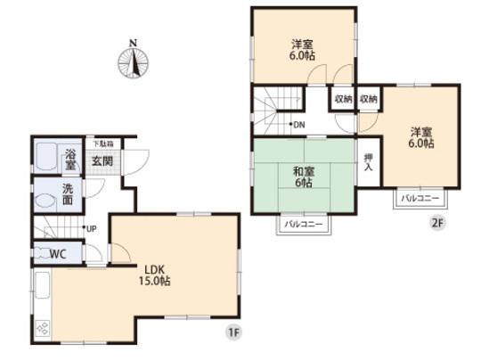 Floor plan. 9.8 million yen, 3LDK, Land area 157.28 sq m , Building area 78.65 sq m floor plan