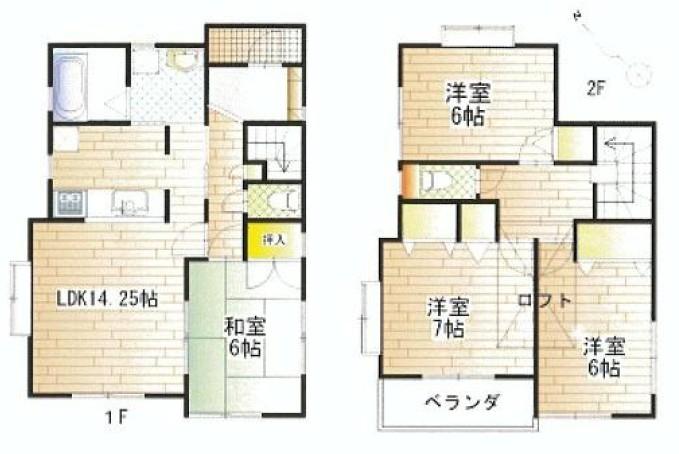 Floor plan. 16,900,000 yen, 4LDK, Land area 128.51 sq m , Building area 93.96 sq m