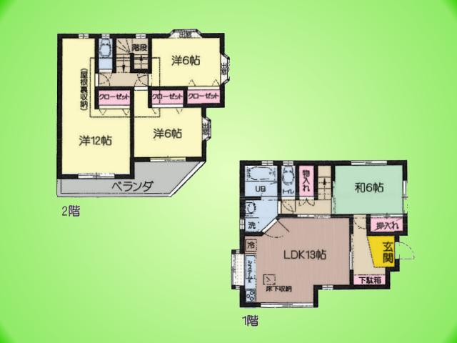 Floor plan. 18 million yen, 4LDK, Land area 119.08 sq m , Building area 106.58 sq m