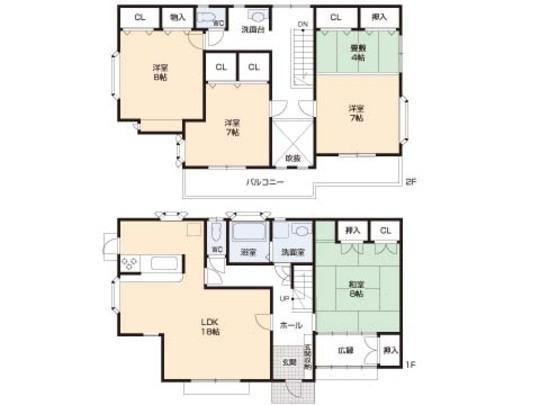 Floor plan. 22,800,000 yen, 4LDK, Land area 151.32 sq m , Building area 135.5 sq m floor plan