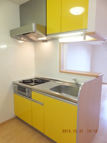 Kitchen. Convenient 2-neck grill kitchen of the people to self-catering