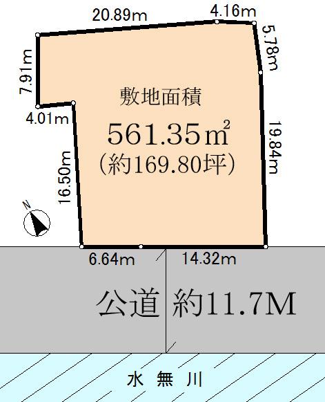 Compartment figure. Land price 59,800,000 yen, Land area 561.35 sq m