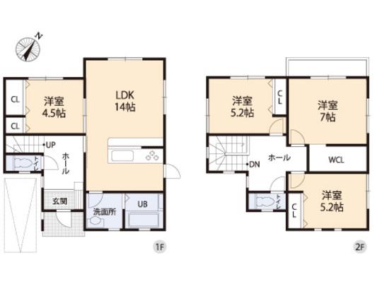 Floor plan. 21,800,000 yen, 4LDK, Land area 121.6 sq m , Building area 96.05 sq m floor plan