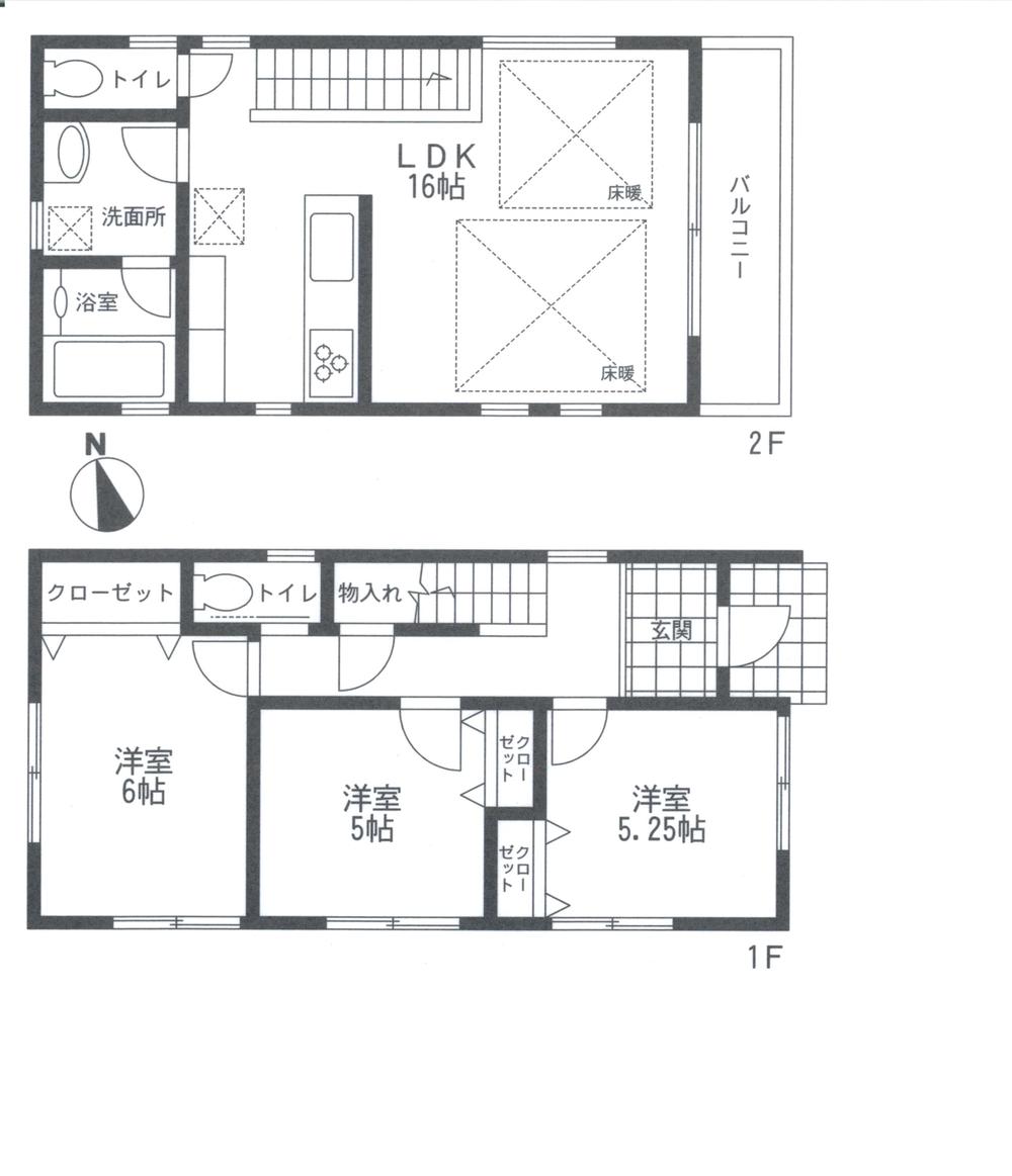 Floor plan. 24,800,000 yen, 3LDK, Land area 102.71 sq m , Building area 79.07 sq m site (September 2013) Shooting