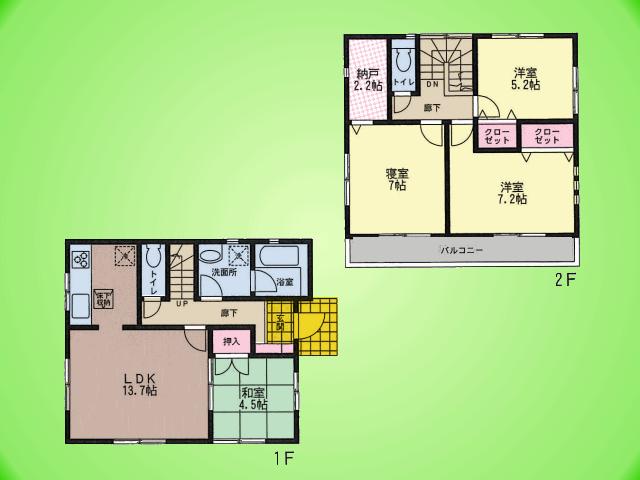 Floor plan. (3 Building), Price 25,800,000 yen, 4LDK, Land area 150.23 sq m , Building area 91.53 sq m